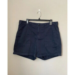 Gap Women's 5" Khaki Short in Navy, Size: 14 High Rise Chino Flat Front Casual